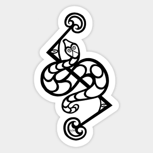 Pictish Snake stone carving design Sticker